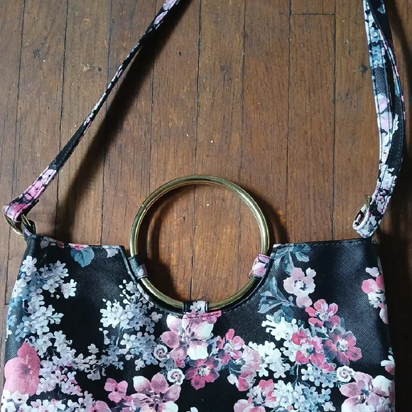 Mossimo Foral and Black Women's Bag - Picture 4 of 10